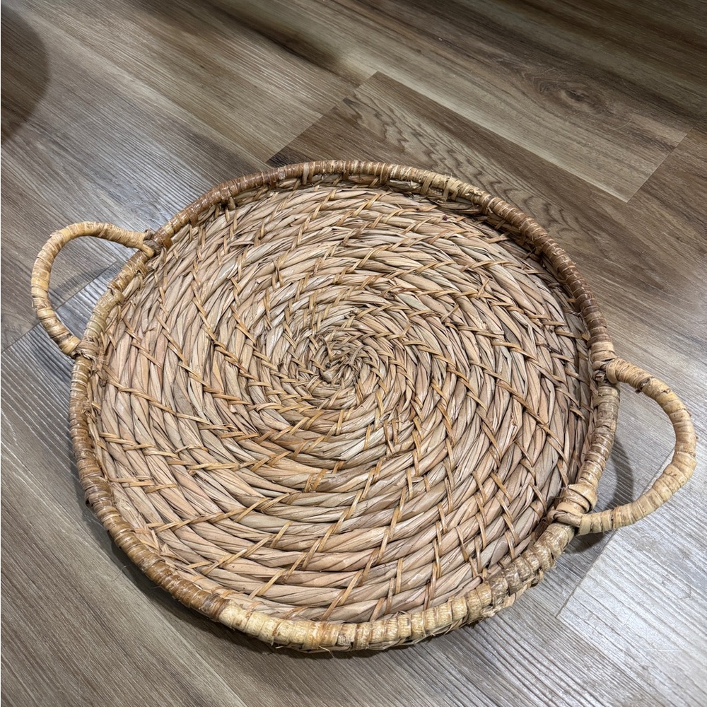 Threshold Handwoven Natural Brown Wicker Tray